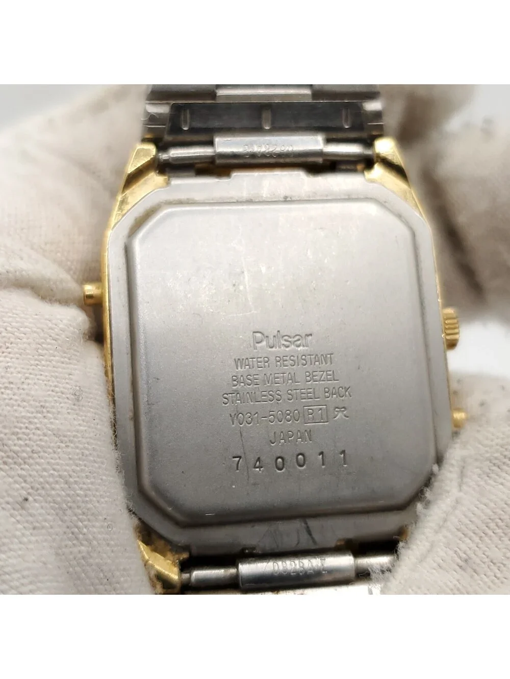 RARE VINTAGE PULSAR Quartz WATCH V031-5080 For Parts Or Repair Untested Read